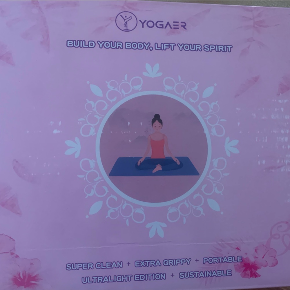 NEW Yoga Travel Mat with Knee Pad and Mat Strap - Perfect for Travel or …